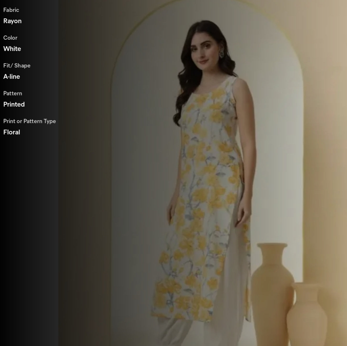 Women Printed Straight kurti, sleeveless straight long Kurti