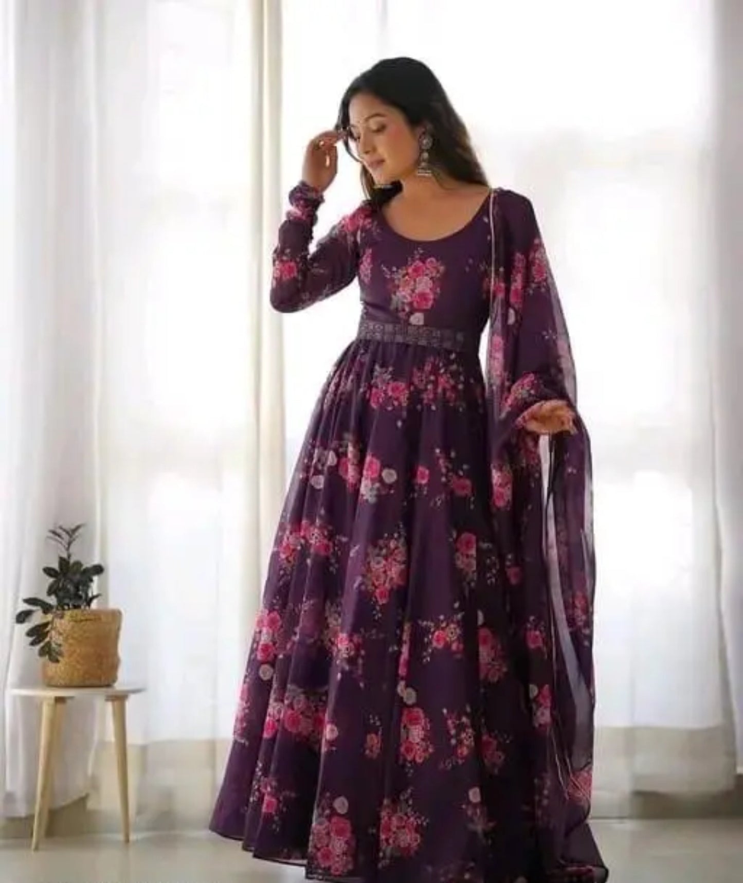 Gown with Dupatta Set