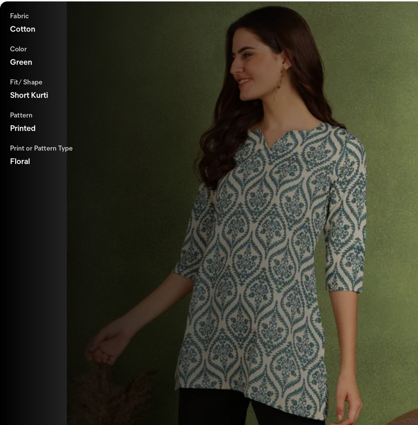 Trending Printed Cotton short kurti for women and girls
