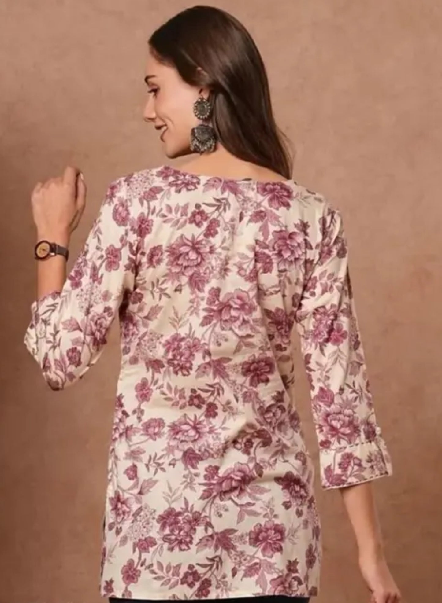 Summer Short Kurti With Embroidery For Women
