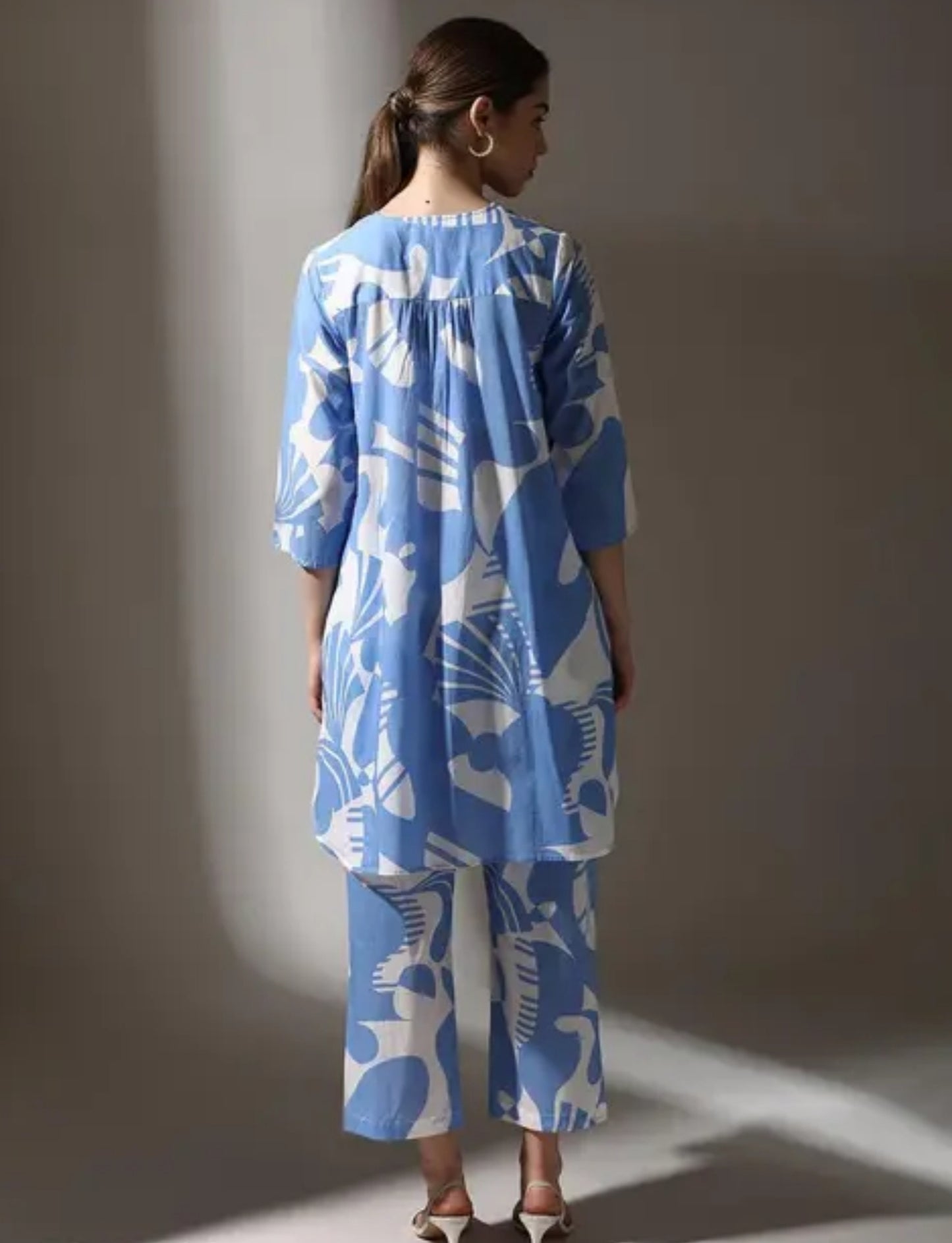 Women's Cotton kurta pant set;; Top bottom set;; co-ord set