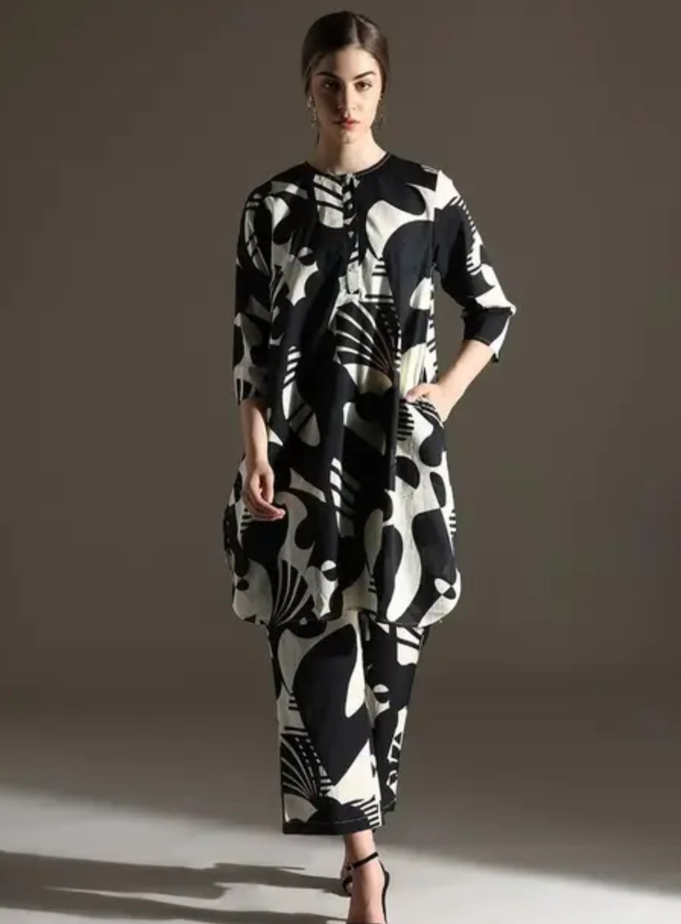 Women's Cotton kurta pant set;; Top bottom set;; co-ord set
