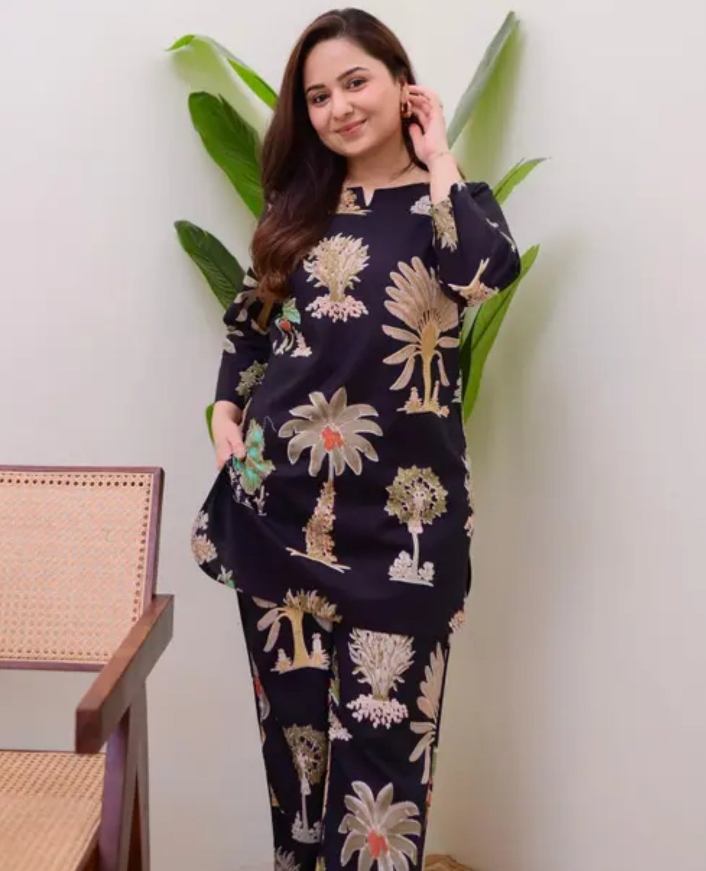 Women Printed Kurta Plazzo co-ord set for women