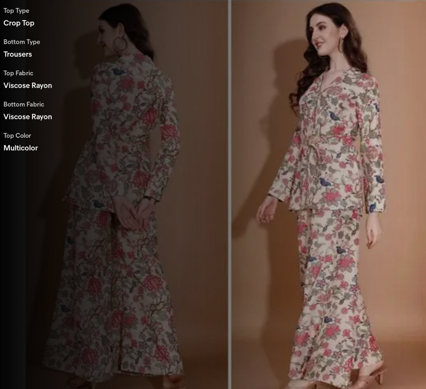 Women Viscose Rayon Shirt Plazzo Set