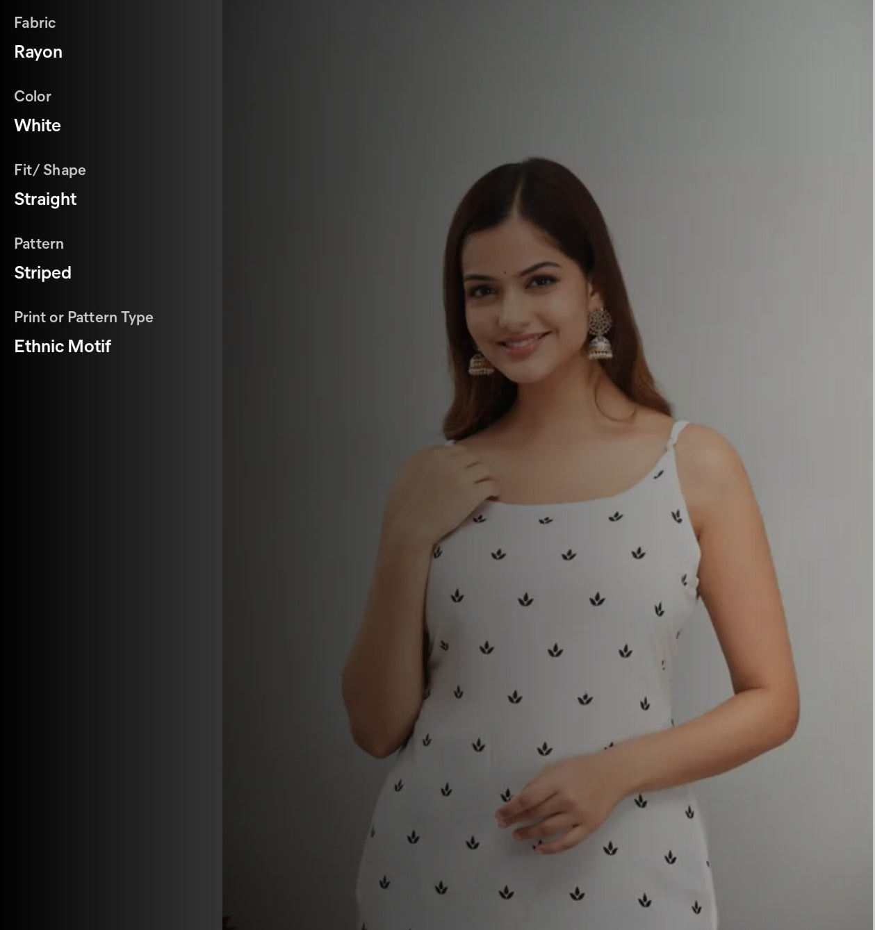 Rayon printed sleeveless kurti
