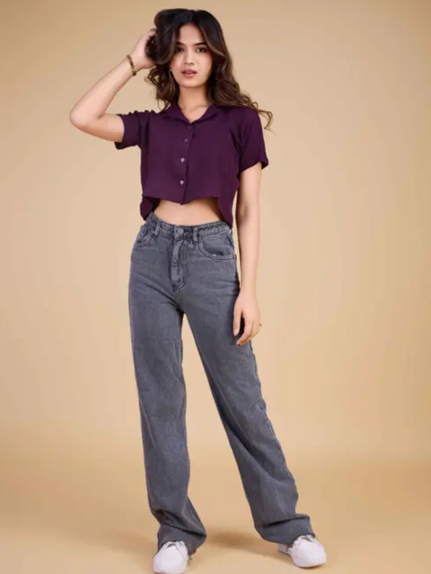 Women Stylish Crop Shirt