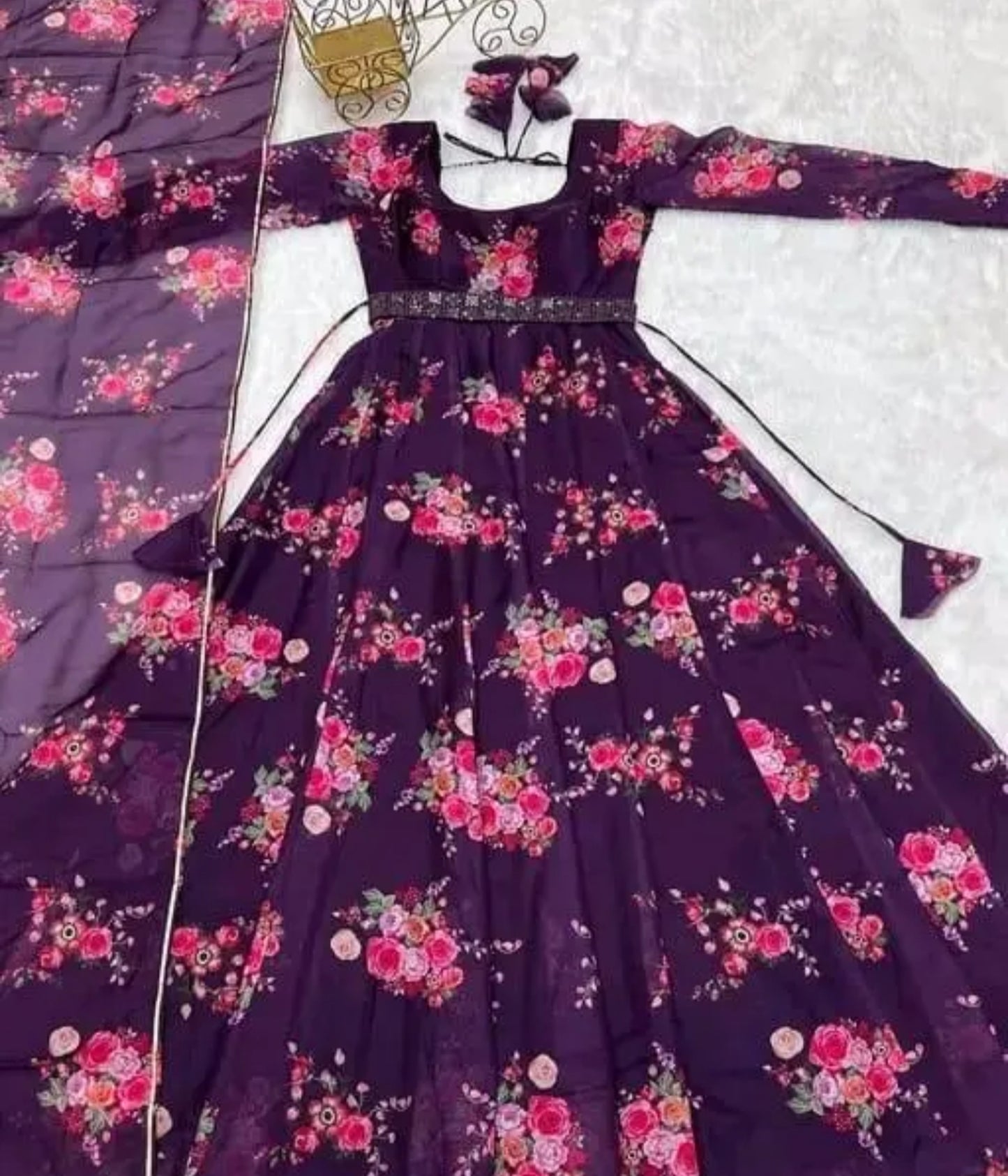 Gown with Dupatta Set