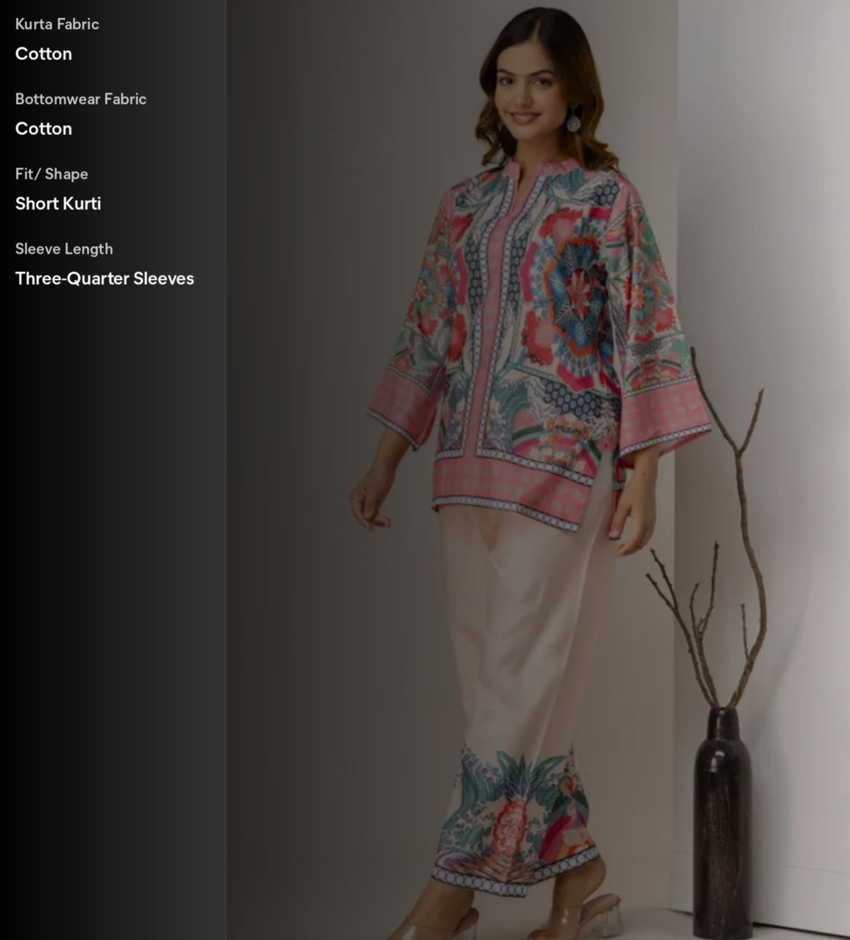 Top and bottom Kurti Pant Set