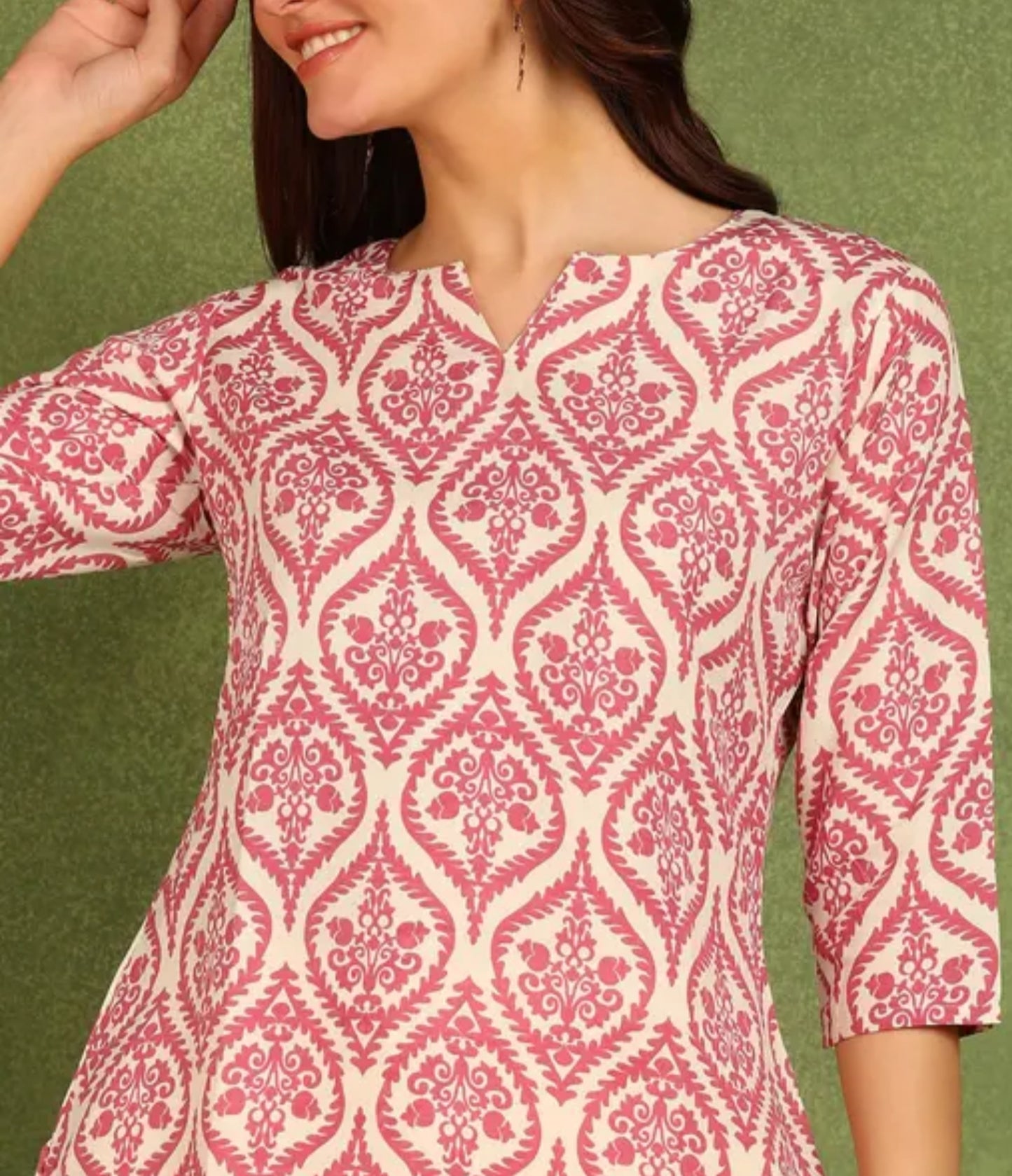 Trending Printed Cotton short kurti for women and girls