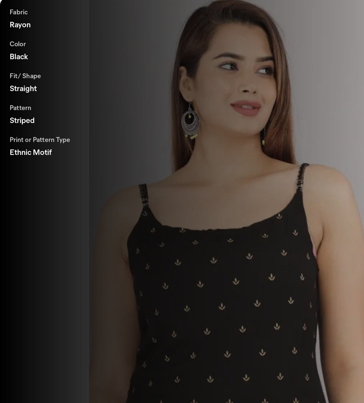 Rayon printed sleeveless kurti