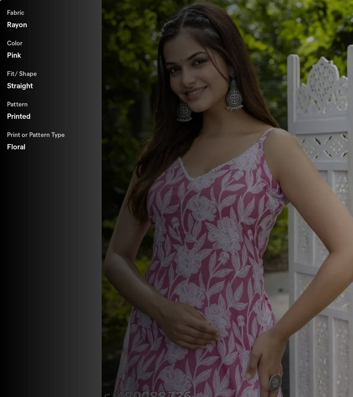 Partywear sleeveless kurti