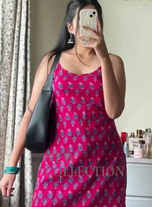 Girls Stylish Printed cotton kurti for wedding party