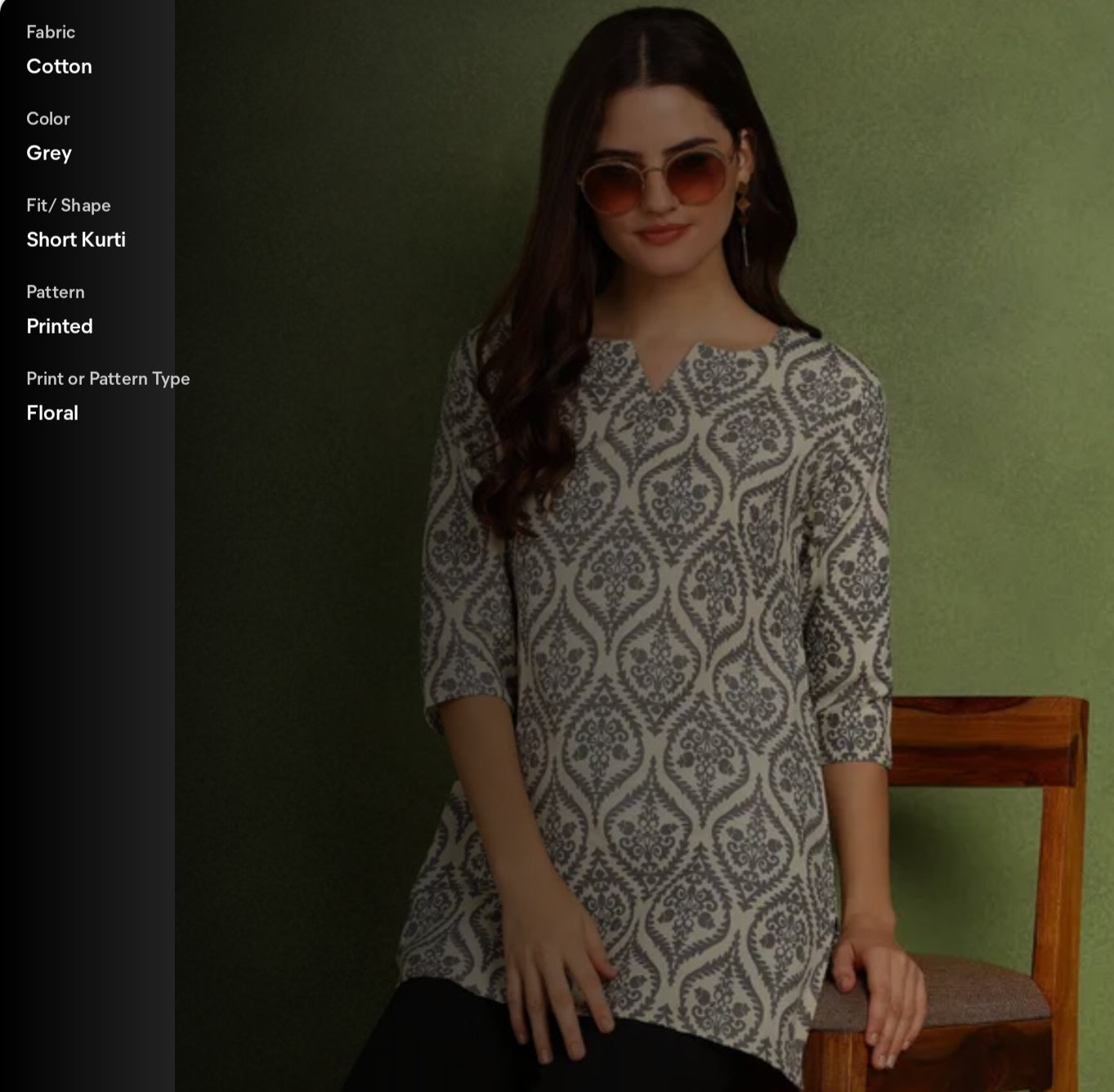 Trending Printed  Cotton short kurti for women and girls