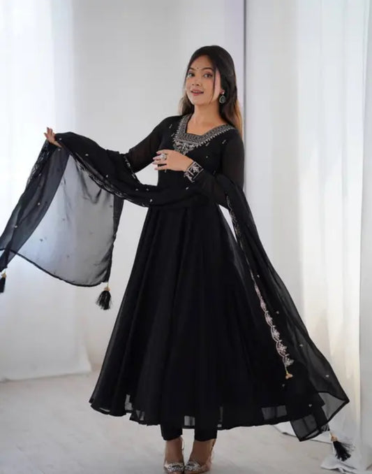 Anarkali suit with dupatta