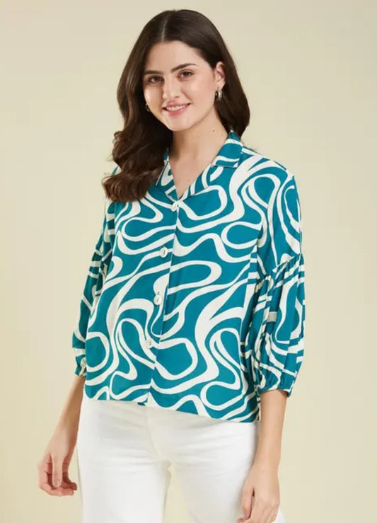 Women's Stylish Abstract Printed Shirt
