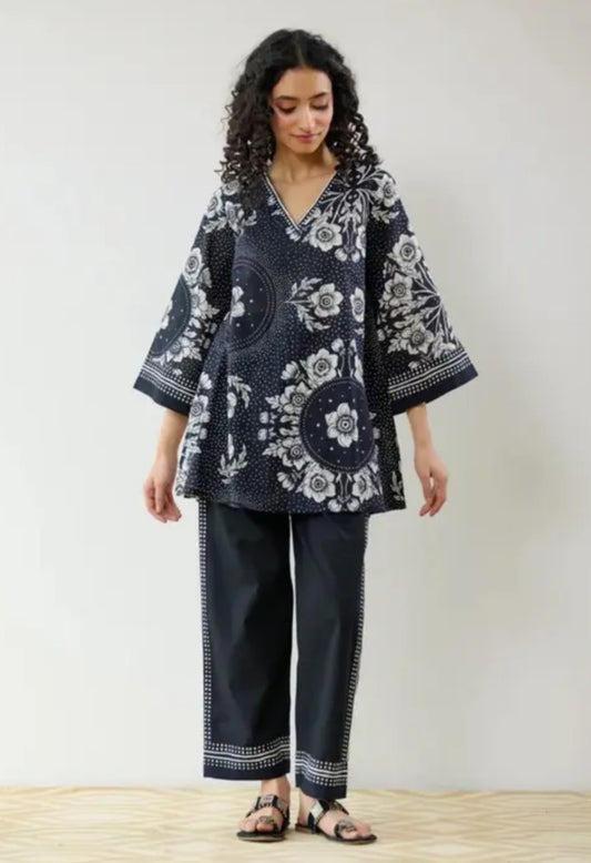 Women and girl cotton co-ord set