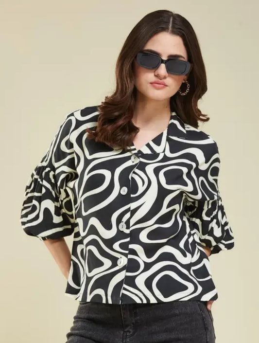 Women's Stylish Abstract Printed Shirt