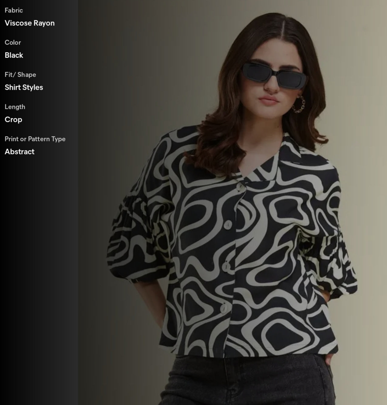 Women's Stylish Abstract Printed Shirt