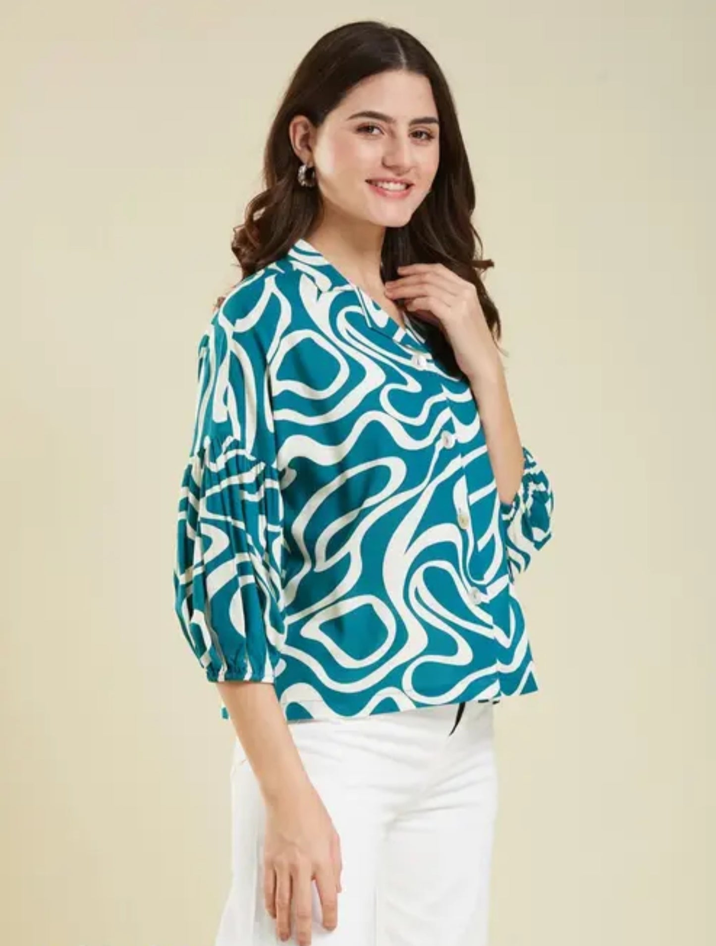 Women's Stylish Abstract Printed Shirt