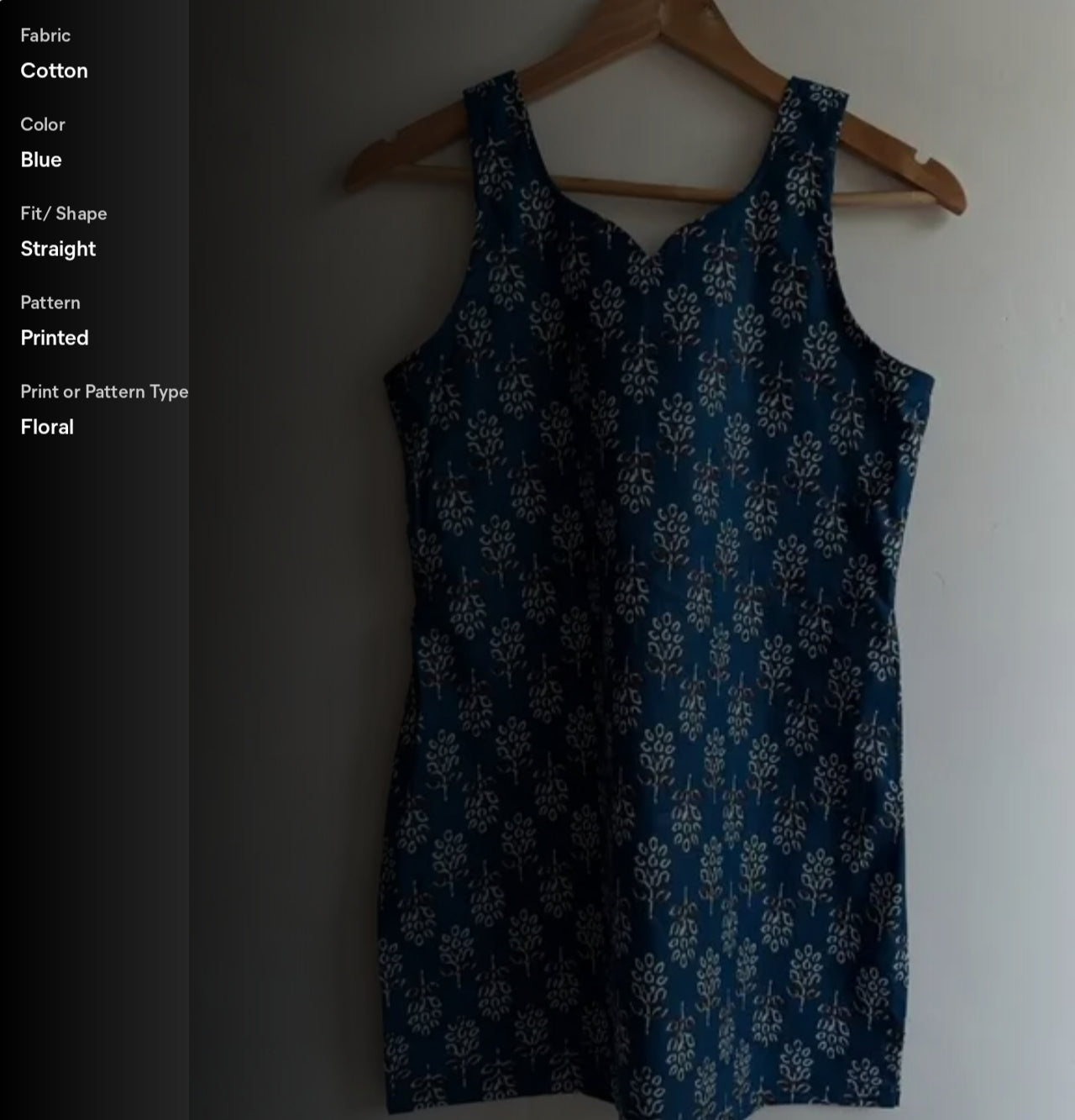 New trendy V sleeveless kurti