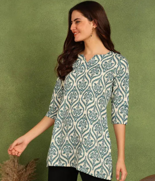 Trending Printed  Cotton short kurti for women and girls