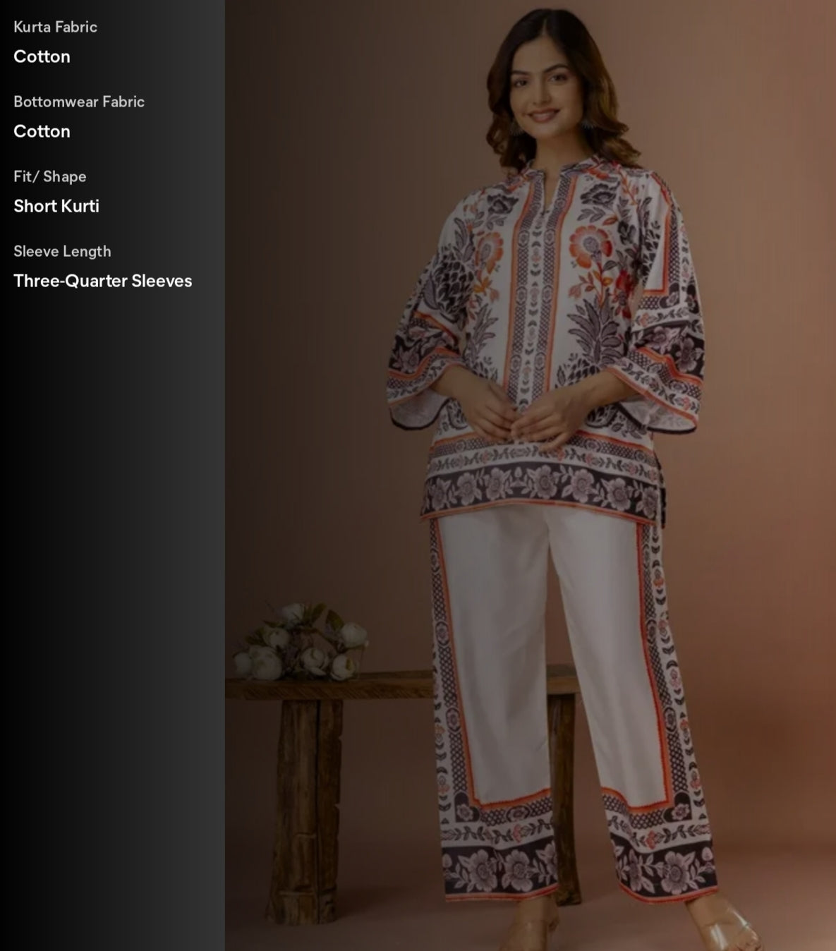 Top and bottom Kurti Pant Set