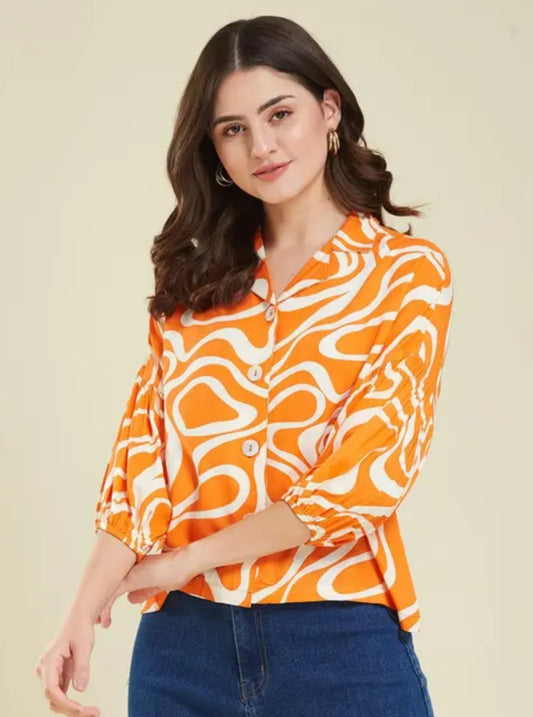 Women's Stylish Abstract Printed Shirt