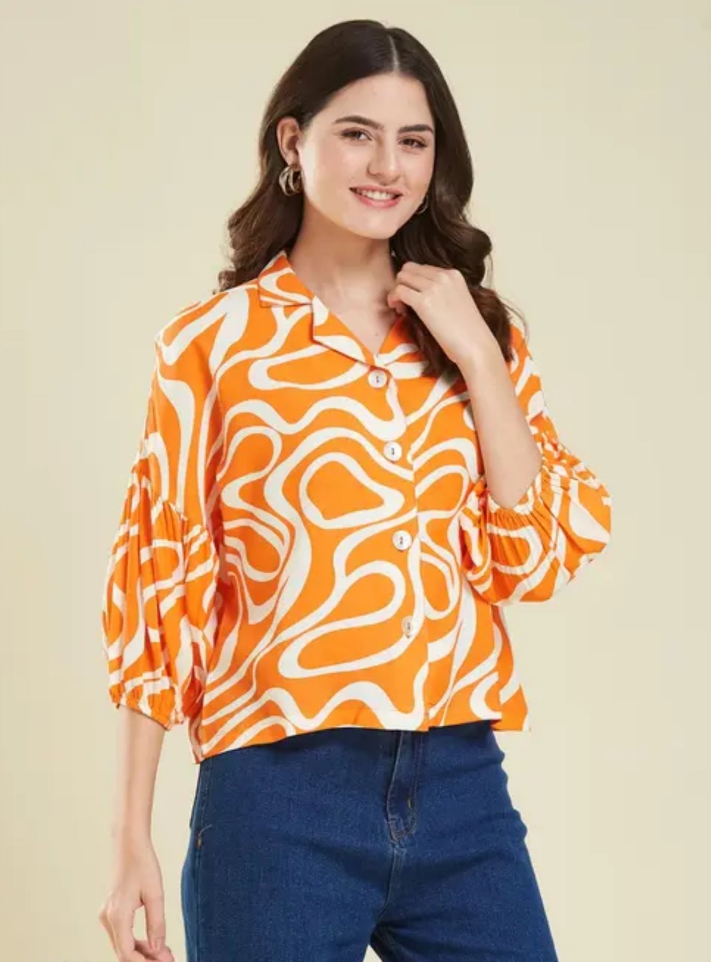 Women's Stylish Abstract Printed Shirt