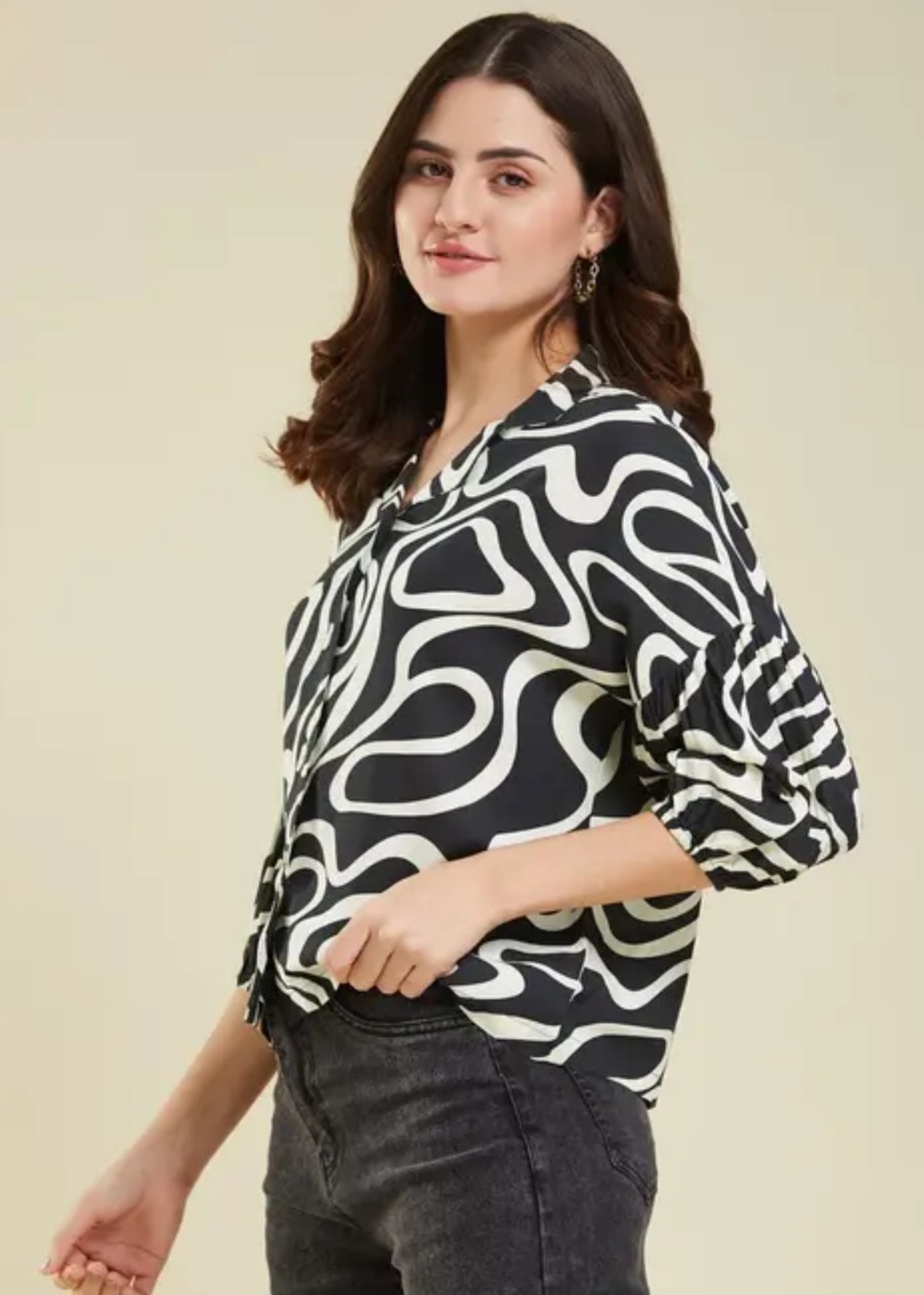 Women's Stylish Abstract Printed Shirt