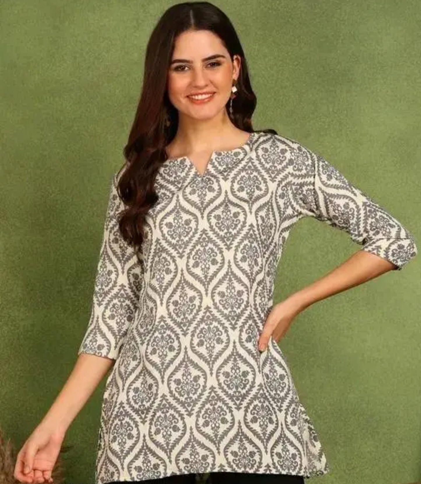 Trending Printed  Cotton short kurti for women and girls
