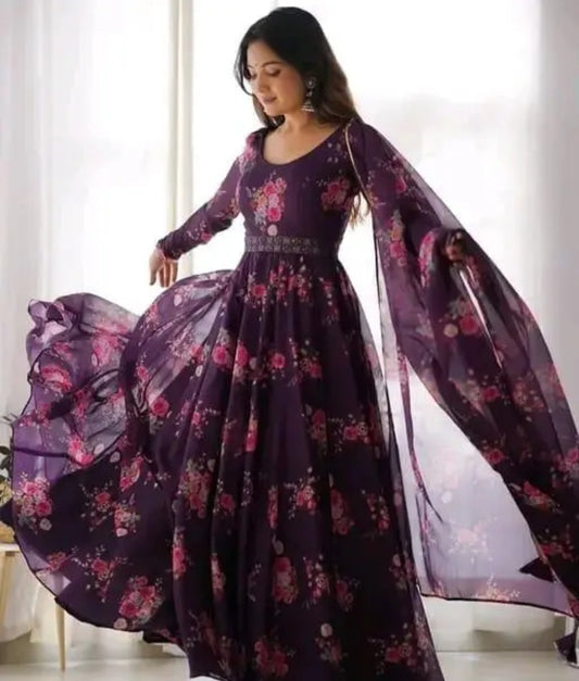 Gown with Dupatta Set