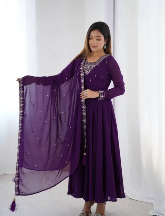 Anarkali suit with dupatta