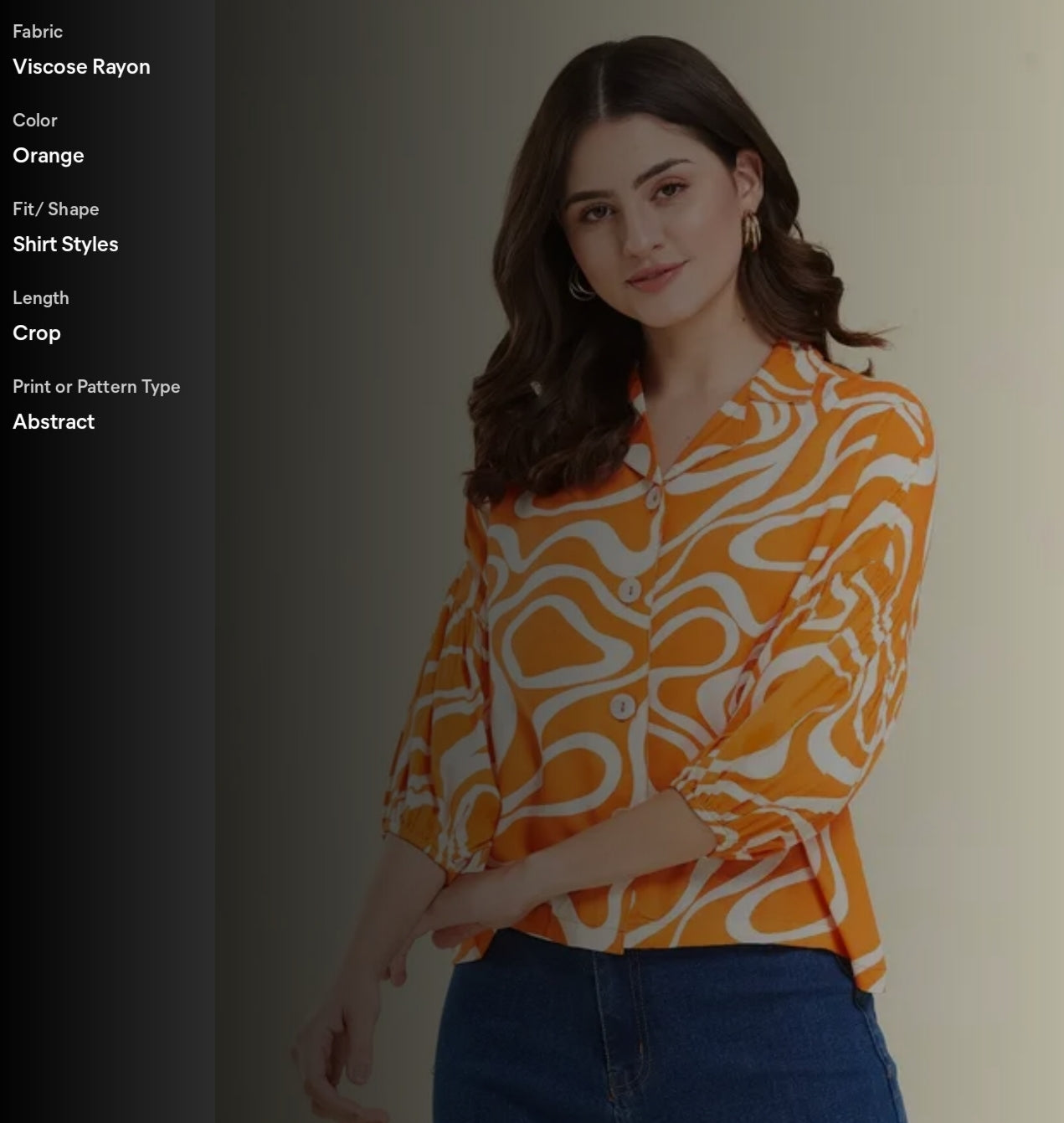 Women's Stylish Abstract Printed Shirt