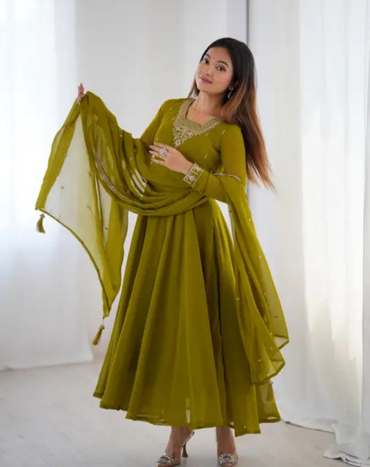Anarkali suit with dupatta