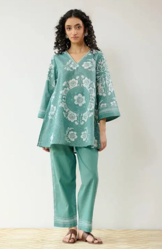 Women and girl cotton co-ord set