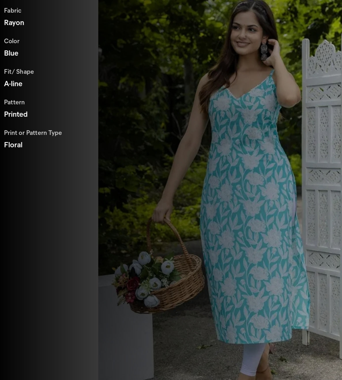 Partywear sleeveless kurti