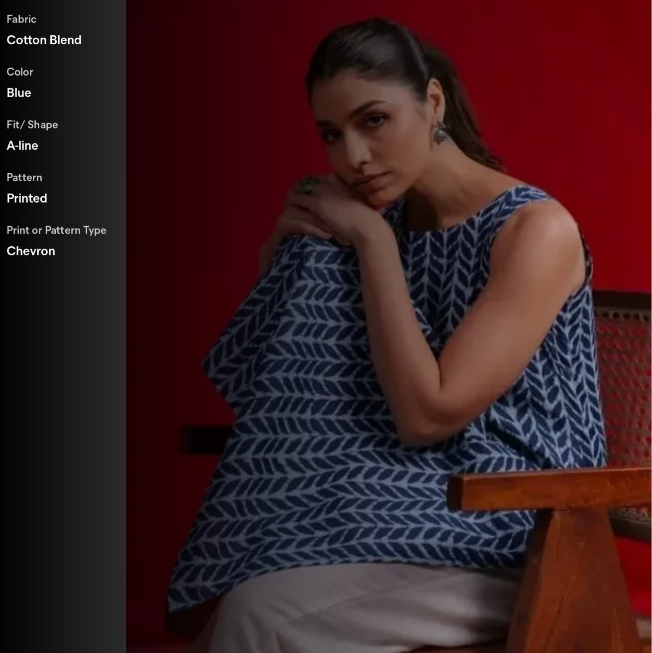 Indigo Blue Sleeveless kurti