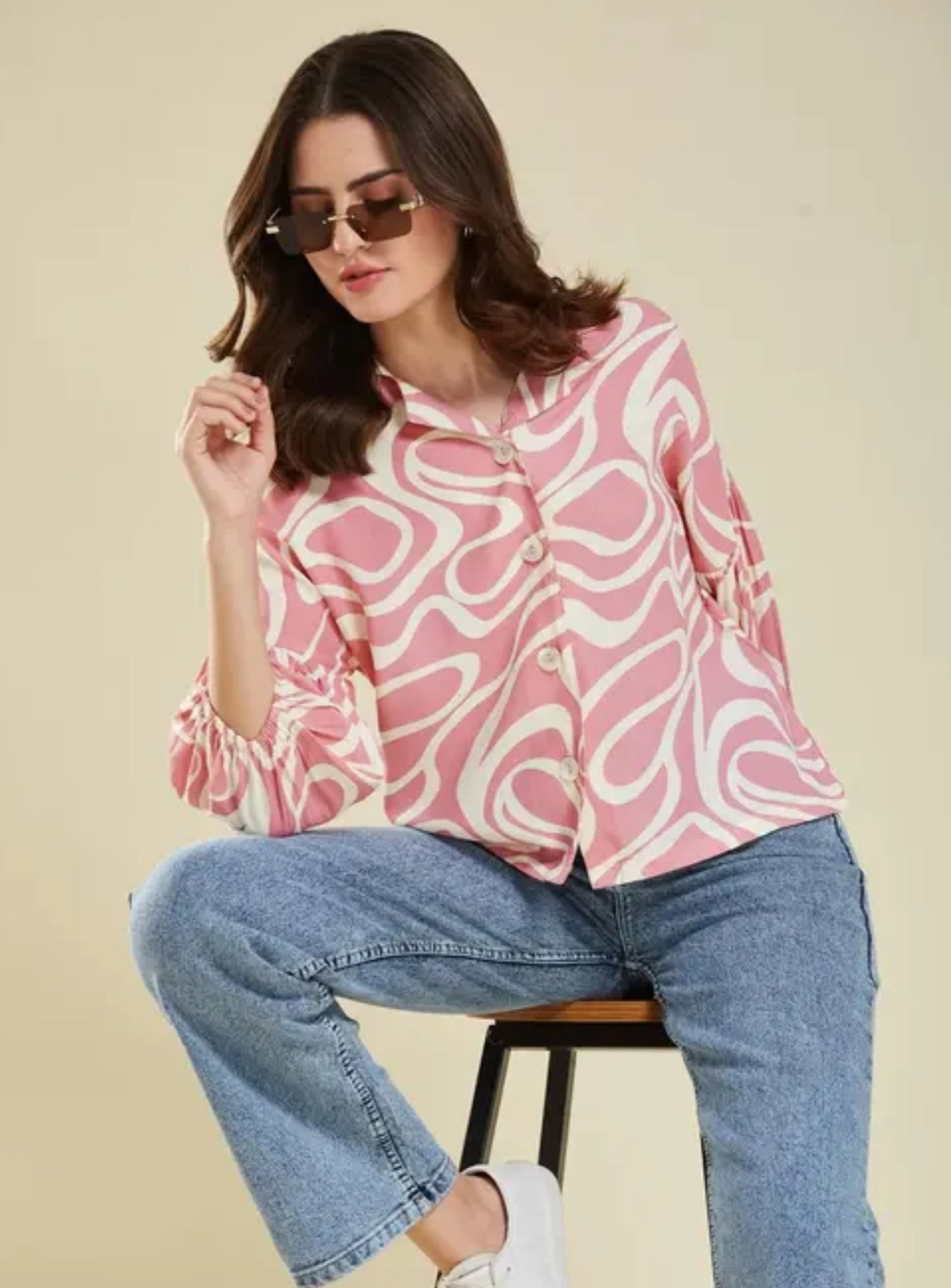 Women's Stylish Abstract Printed Shirt