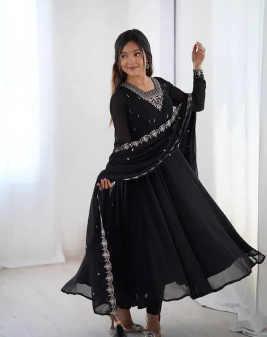Anarkali suit with dupatta
