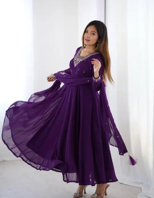 Anarkali suit with dupatta