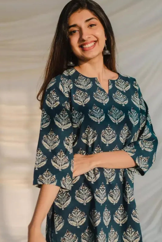 Girls Latest Printed Short Kurta